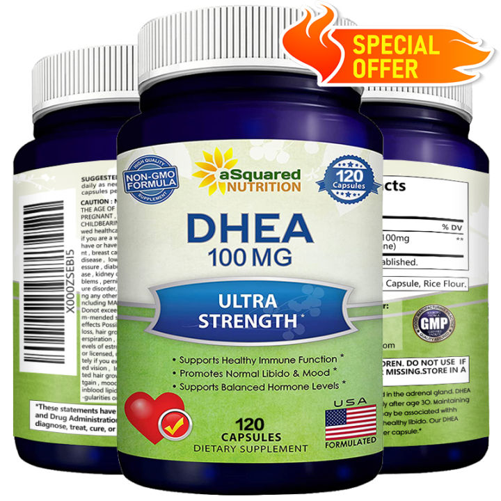 DHEA 100mg, 100 Vegetarian, Immune, Healthy Aging, Energy Supplement