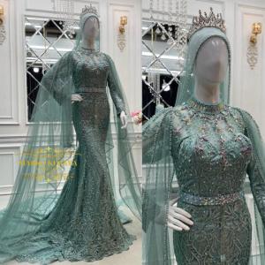 Gaun pengantin full payet | kebaya pengantin duyung full payet