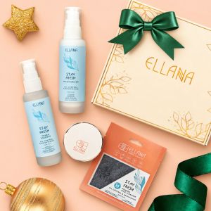 ELLANA Stay Fresh Skincare Set of 3: Powder Cleanser Jar Toner Moisturizer & Gift Box for Oily & Combination Skin