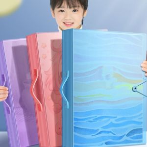 ECOCOKU 60หน้า อัลบั้มภาพระบายสี การออกแบบหัวเข็มขัด ทนต่อการแตกร้าว โฟลเดอร์ภาพวาดศิลปะ เครื่องเขียนสเตชันเนอรี โปร่งใสโปร่งใส โฟลเดอร์แฟ้มกระดาษที่ A3 สะสมงานศิลปะ