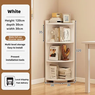 Bookshelf multi-layer storage rack corner storage rack Rak buku rak simpanan pelbagai tingkat rak simpanan sudut书架