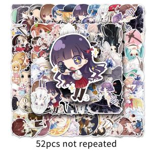 52 unit pelekat watak Anime Cute kartun Graffiti Glossy Self-Adhesive Custom Printed Label Sticker