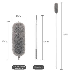 Telescopic Roof dedusting brush Bed Bottom Cleaning Broom Dust Clean Sofa Gap Cleaning Duster Dust Sweep Dedusting Mop Stainless steel pipe 除尘刷