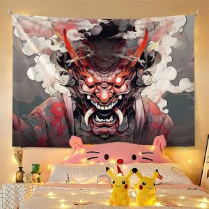 Ukiyo-e 3 Anime-themed bedhead backdrop fabric for student dormitory room wall decoration and bedroom hanging cloth