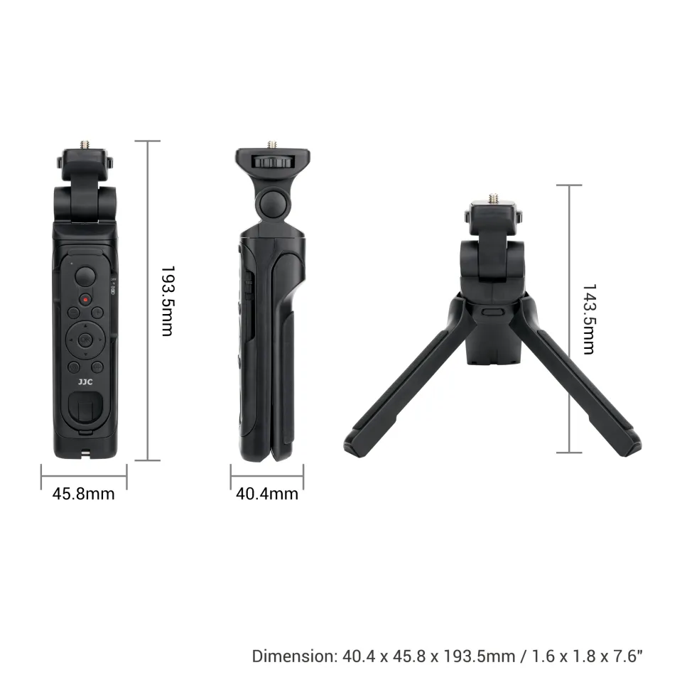 JJC Mini Tripod Grip with Detachable Bluetooth Wireless Remote