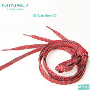 [TOROPOW] Dây Giày Phản Quang Dẹt Nam Nữ Chính Hãng MINSU Cao Cấp M2413 Cho Giày Thể Thao Sneaker Shoelaces Dẹp Nhiều Màu Dài 1m2