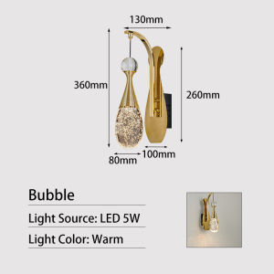 Crystal Wall Light LED Wall Lamp Indoor Bedroom Living Room Staircase Corridor Decorative Lighting