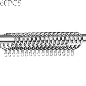 NCNC(OKDEALS01) Home Metal Heavy Duty Low Noise Hanging Hooks Roman circle Curtain Rings For Curtains Rods