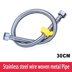 MobiHub 304 Stainless Steel Braided Tube Extension Proof High Pressure 4 Points Angle Valve Water Heater Faucet Toilet Cold and Hot Water Inlet Hose