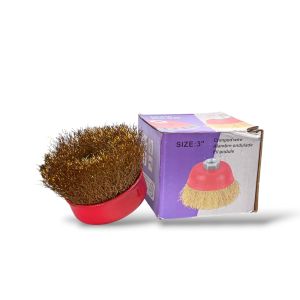 Sikat kawat mangkok 3inch Sikat kawat gerinda M10x1.5 Sikat baja gerinda Sikat besi karat Untuk menghilangkan karat - IWA