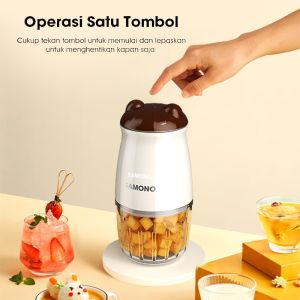 SAMONO Chopper Magic Duck Penghalus Makanan Hemat Daya 200 Watt 6 Mata Pisau Garansi Resmi 1 Tahun SW-C200