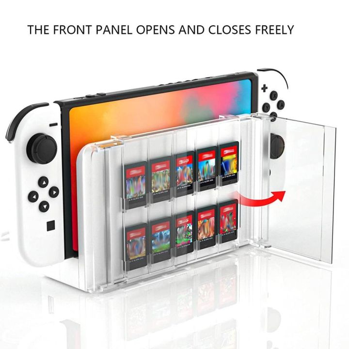 CFOMVX SHOP Crystal Clear Organizer for Nintendo Switch OLED Game Card