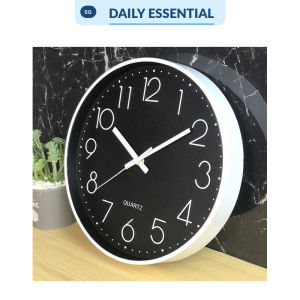 【DAILY ESSENTIAL】 Quartz Silent Nate Simple Elegant Wall Clock Minimalist Design for Modern Living Rooms Home Offices