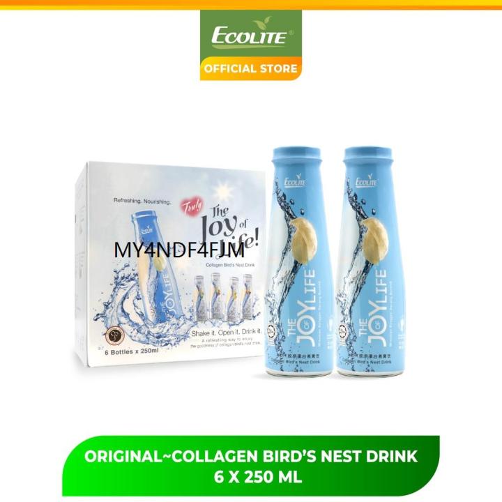 Ecolite Collagen Birds Nest Drink Original 益康牌胶原蛋白燕窝饮 (250ml x 6 btls