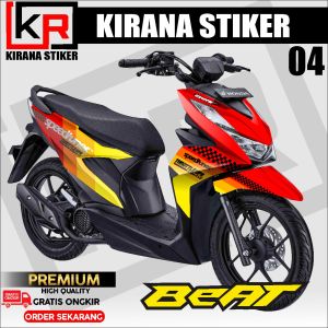 DECAL STIKER HONDA BEAT STREET NEW 2021STIKER VARIASI BEAT STREET NEW DELUX KODE KIRANA 04