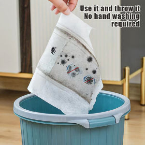 🔥🔥🔥NineOne Peony 30 100Pcs Of Dust Removal Paper Disposable Household Dust Removal Cloth Electrostatic Mop Pad Floor Tile Floor Cleaning Supplies