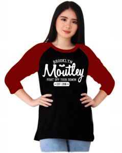 Kaos Atasan Wanita Lengan 3/4 / Kaos raglan Wanita sablon moutley warna / Kaos Cewek/ Kaos Oblong/ Baju Kaos Tshirt/ Tshirt wanita/ Tshirt cewek/ Tshirt Oblong/ Baju Ragaln Lengan 3\4/ Kaos Raglan Lengan 3\4/ Baju Wanita/ Baju Cewek/ Baju Tshi