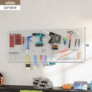 Pegboard Wall Organizer Punching-free Wall Storage Rack Kitchen Garage Hanging Shelf with Hook DIY Decoration Combination Accessories