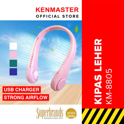 Kipas Angin Leher USB /Portable Sport Lazy Neck Fan Kenmaster - KM-8805 - OL079