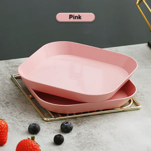 Pinggan Persegi Jerami Gandum Wheat Straw Square Plastic Plate Sauce Dried Fruit Dessert Salad Spit Bone Dish Plates Dinnerware 小麦秸骨碟