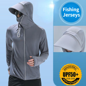 Professional Fishing Hoodie With Mask Anti-UV Sunscreen Sun Protection Clothes Fishing Shirt Breathable Quick Dry Fishing Jersey2026
