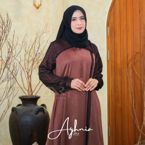 Gamis terbaru lebaran baju dress wanita muslimah mewah silk Aghnia series by ZNR Muslimah
