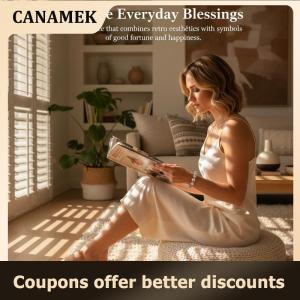 【 CANAMEK 】 Retro Ethnic Lucky Safety Bracelet for Blessings Adjustable HandString  Handmade Jewelry for Friends and Lovers