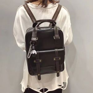 Women Leather Backpack Fashion Lady Student Laptop Backpack High Capacity Casual College Back Pack