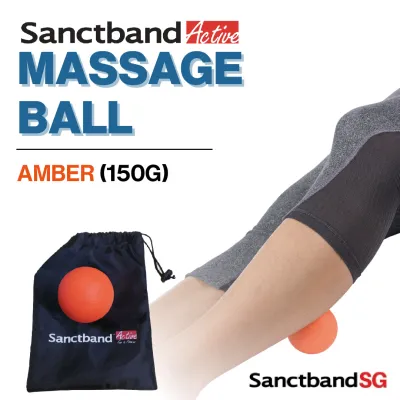 Sanctband Active Trigger Point Massage Ball Gym Lacrosse Ball Yoga Pilates Myofascial Mobility Therapy Ball Amber Colour
