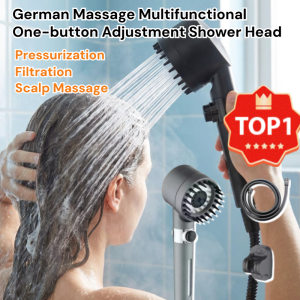 Three-speed shower head Made in Germany 💕Massage and skincare Pressure-boosted filter head Even water flow Handheld faucet