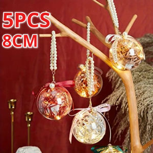 5PCS Transparent Round Ball Christmas Wedding Party Decoration Candy Flower Balls Home Decor Drop Ball