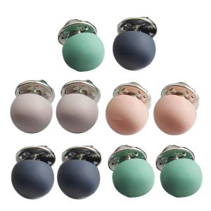 10pcs/set Shirt Brooch Button-free Button Pins Women Fashionable Imitation Pearls Blouses Buckle Clothing Accessories