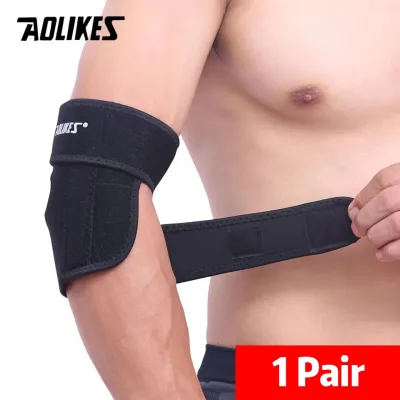 Aolikes Adjustable Elbow Protector Elbow Brace Wrap Arm Support Strap Band Basketball Volleyball Tennis Protector Elbow-Pad Bracer Protective-FH06