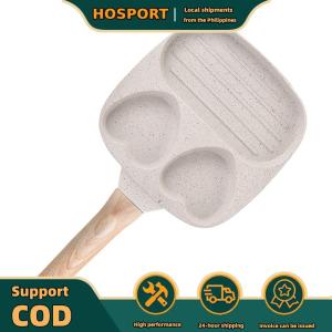 【HOSPORT】 Eggs Nonstick Easy Clean Pancake Pan for Breakfast Pancake Burger Sandwiches Alloy Breakfast Mcmuffin Egg Making Pan Gas Stove & Induction Compatible