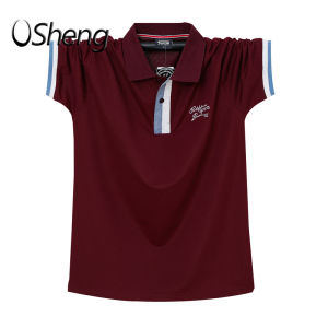 VSheng Big Size Collar T Shirt For Men M to 6XL Polo Plus Size Lapel Short Sleeve Oversized Tops Maximum Support 135kg