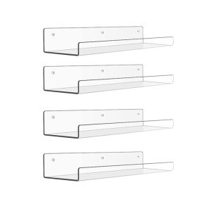 🚚พร้อมส่ง🚚 ชั้นวางของติดผนัง ชั้นวางของ อะคริลิคใส แบบติดผนัง ชั้นวางของในห้องครัว ที่ของในห้องน้ำ ชั้นใส่ของ วางสินค้า