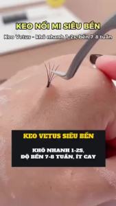 Keo nối mi VETUS ít cay siêu bền 7-8 tuần keo chính hãng khô nhanh 1-2s dụng cụ nối mi Thúy Hà