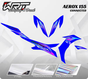 Striping Aerox New-Stiker Aerox 155 Connected Rainbow v2