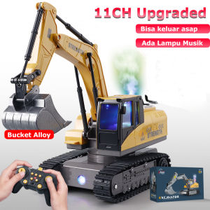 Excavator Remote Control Beko Dengan Semprotan 11CH Alloy Crawler 2.4GHZ RC Kendaraan Teknik Remote Control