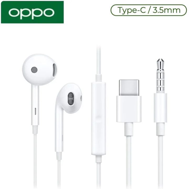 For OPPO Earphone MH135 Type C Headsets With Microphone 3.5mm Plug In Ear Headphone For Reno r15 r17 Find X Find x2 Find 11 Ace2 Lazada Singapore