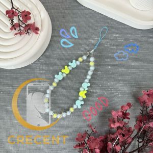 Strap Lanyard Tali Gantungan Gelang HP Phone Charm Handphone Device Kamera Tas Handmade Macaron Candy Lanyard Full Warna Korean Style Black Pink Estetik Bracelet Beads Butterfly Smile Pearls Mutiara Ribbon Pita Flower Bunga Heart Hati Choco Karakter