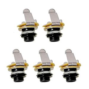 5pack Guitar Output Jacks Assembly Signal Enhancement Metal Hardware for Reliability Audios Upgrades