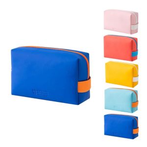 COOLSOOL Da PU Túi đựng mỹ phẩm Dung lượng lớn Màu sắc kẹo ngọt Túi đựng đồ vệ sinh cá nhân Dễ thương Chống thấm nước Túi đựng đồ trang điểm du lịch dùng cho du lịch