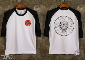 เสื้อแขนสามส่วน เสื้อแขนสามส่วนผู้ชาย เสื้อแขนสามส่วนวินเทจ เสื้อไหล่สโลป แขน 3 ส่วน เสื้อยืด เสื้อยืดวินเทจ Vintage. ( รหัสสินค้า T 33 ) Man Clothing