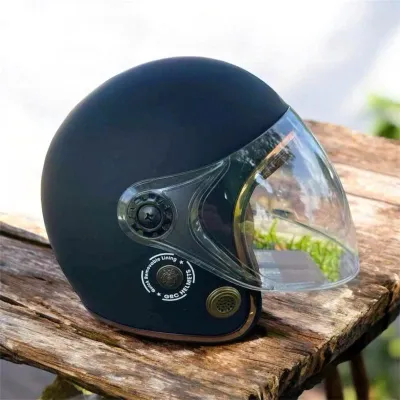 Mũ bảo hiểm 3/4 GRX kính dài kín mặt - Hai lỗ thông gió - nhiều màu phù hợp mọi lứa tuổi (52-60cm)