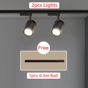 CHENBEN Full Set Led Track Light Rail Ceiling Lamps (2/3/4PCS Lamps+Rail) 12W 20W 30W 40W Aluminum Ceiling Spot Lights COB Track Lamp Spotlight For Home Living Room Clothes Shop