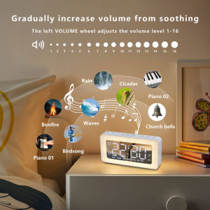 Đồng Hồ Báo Thức SZELAM MultiAlarm Clock Kiêm Đèn Ngủ 8 Chế Độ LED - EuroHome