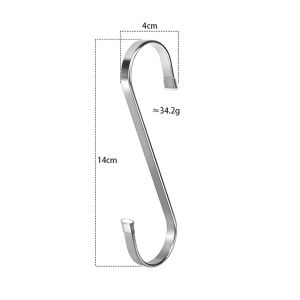 ตะขอตัว s แบน  สเเตนเลส ตะขอเกี่ยว ตัวเอส ที่แขวนของ ตะขอแขวนอเนกประสงค์  หนาพิเศษ มียางหุ้มปลายตะขอกันรอย