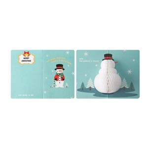 FANI Honeycomb Cartoon Party Invitations 3D Pop Up New Year Gifts Marry Christmas Thank You Cards Blessing Cards Christmas Postcard Greeting Cards With Envelope