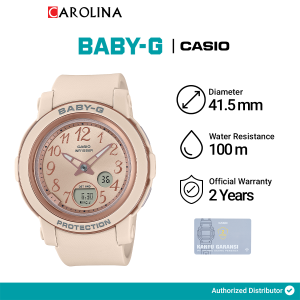 Jam Tangan Wanita Casio Baby-G BGA-290SA-4A Analog-Digital Beige Rubber Strap